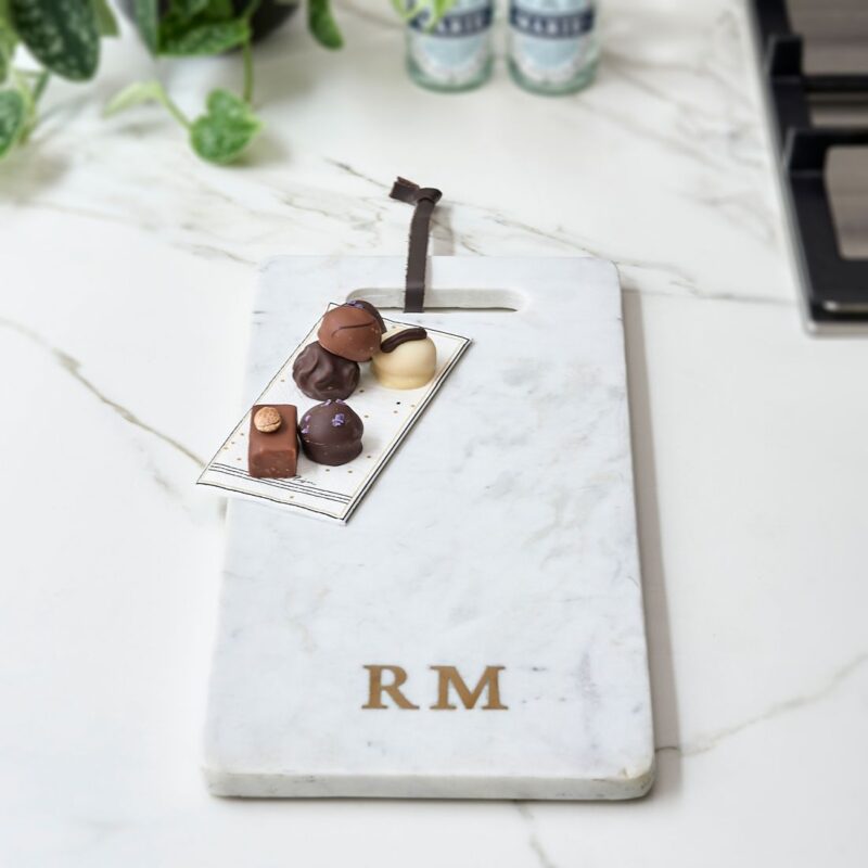 RM Magic Marble Serving Plate white
